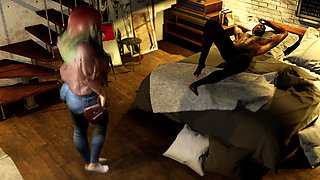 3D BBW MILF Korean Stripper Cheating with BBC