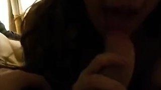 SEXY ASIAN LATINA WIFE SUCKING MY DICK ON OUR HONEYMOON -
