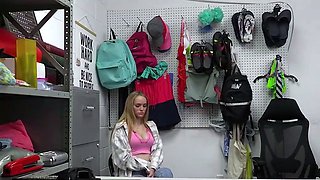 Busty blonde cfnm blowage for officer