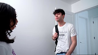 Shameless Asian teen stepsister pounded