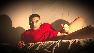 Sexy Gentleman Number 1 - Masturbation in bed with Latex Gloves - Cristopher Rebellato Alexis Large Penis 18 CM