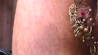 Humiliated bound man in the cage