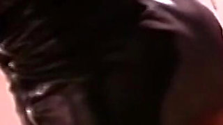 Mature Brunette Stretched Wide by Gloved Fist in Garage
