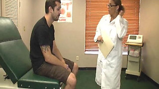Dr Stacie Starr Examines Billy and Gets Blasted with Cum