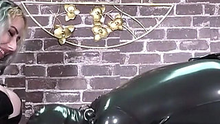 Rubber Gimp Is Spitroast