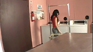 Monster massive cock for a young slutty brunette