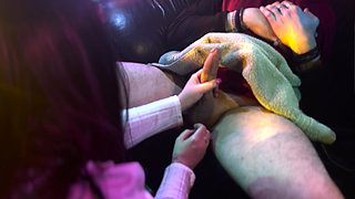 I Get Creampied While My Bestie Jerks off My Stepdaddy