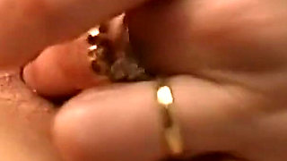 Horny Masked Married MILF Masturbates Beautiful Hairy Pussy with Fingers and Sex Toys