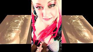 The cute mistress wants to watch you suck on your first BBC and gag on it