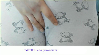 Cameltoe- Swollen Pussy- Masturbate with Pajama- Rubbing Pussy with Pajama