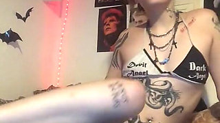 Skinny 18 Year Old Slut Fucks Ass and Cums After Deepthroating Dildo