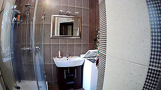 Shower: Hot Petite Girl Stella Enjoying Her Steamy Shower Time