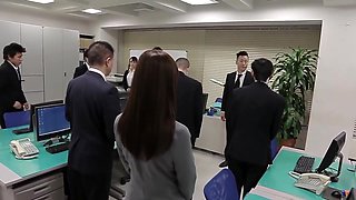 A Japanese Secretary Runs Into Her Boss In The Stairwell And Pleases Him With A Blowjob And A Titjob