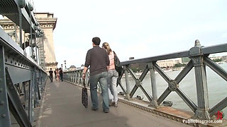 Big Natural Tits Exposed in the Street