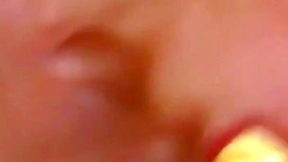 POV skinny girl gets licked and fucks girlfriend with strap on