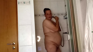 Mature BBW MILF showers for you - Natural Cucumber Carrot Scrub & Flirt Clip2