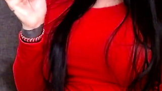 Lady in Red Smoking Cougar