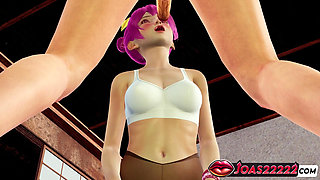 3D Hentai with Ami, the Hot Pink Hair Anime Girl in Pantyhose - Frenulum Licking Fetish, Close-Up Views, Handjob Stroking