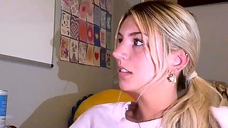 Blonde teen Sierras first erotic masturbation video