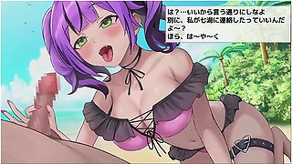 [02 Hentai Game Isekai Beach.2d Animation Of A Handjob On An Outdoor Beach