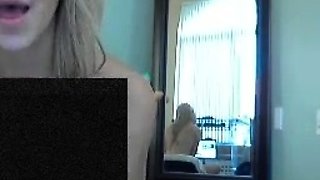 Blonde natural big titted babe solo play