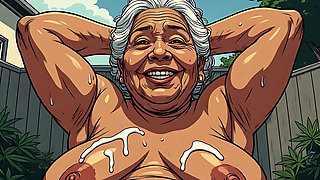 Retro Art Mexican Women Covered in Cum