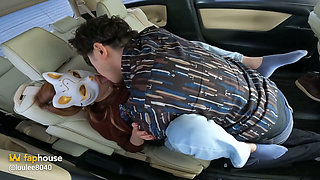 Car Sex Naked Next to the Husband