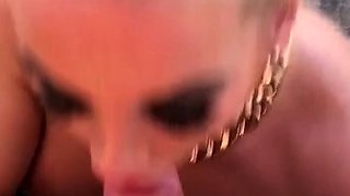 Amazing amateur blonde enjoying a doggystyle