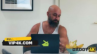 Daddy4k. Big Tits teen lady cheats on her bf with his dad in front of him