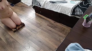 Sexy Wife Workout at Home Naked