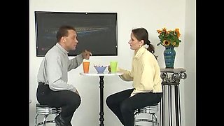 MILF Jean Pallett Deep Throats a Huge Dildo Then Rides It Hard Into Her Wet Pussy