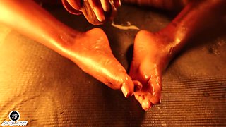 Lola Black XXX Ebony Feet Oiled In High Heels - Hd