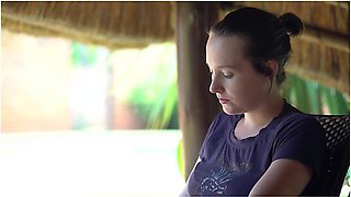 Outdoor smoking and sensual relaxation session