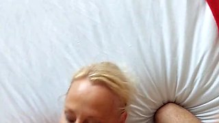 Amateur Blonde MILF Wife Morning Sex - Blowjob & Creampie
