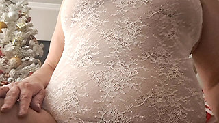 Stepmom in a Lace Bodysuit Tucked Into Her Pussy