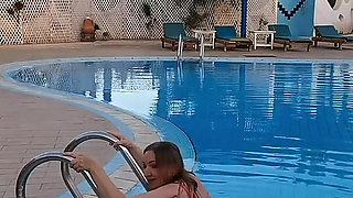 Hot Busty MILF Take off Swimming Suit