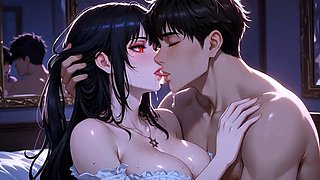 Stepmom Sneaks In For Messy Deep Tongue Kiss