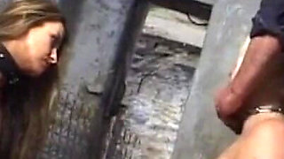 Humiliating bondage and wax playing
