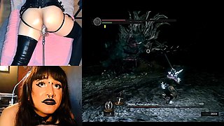 Watch brunette mistress toying her ass in fetish solo