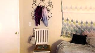 Glamour babe with big boobs masturbates in lingerie