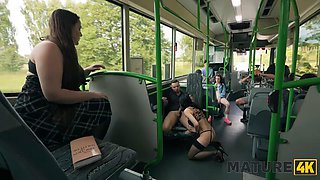 MATURE4K. Jumping on a cock in the bus ft. Jack 23  Vitoria Vonteese: Blowjob, Doggy  Cowgirl Porn