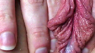 Creamy Grool Pussy with Huge Labia