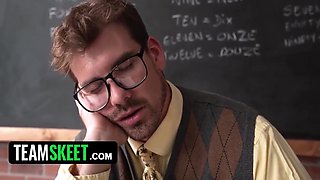 Lesbian Threesome With Newcomer And Debate Leader - Nikki Nicole, Juan El Caballo Loco And Camila Cream