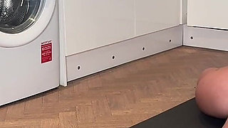 Nude Kitchen Yoga with View of My Perfect Ass