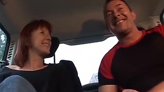 Redhead Milf With Glasses Loves Car Sex