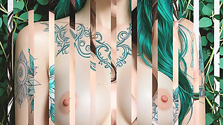 Lustrender: Mixed Heritage Thorn Vine Celestial Tattoo Nude - Ai Video