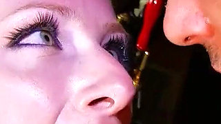 Ginger teen Aurora anal fucked by thick cock in pub
