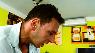 Horny Busty Scene 2: Gorgeous Brunette with a Big Ass and Big Tits Enjoys a Cumshot on Her Face