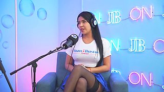 Busty Mayaofi Goes Wild On The Machine and Ends Up Asking For All The Cameramans Cum On Her Face