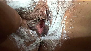 Part1 New pussy shaving of my Desi Filipina hairy wife. So clean after shaving I fucked her so yummy and clean pussy
